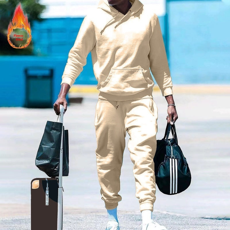 Men's Loose-Fit Two-Piece Sports Sweatshirt Set