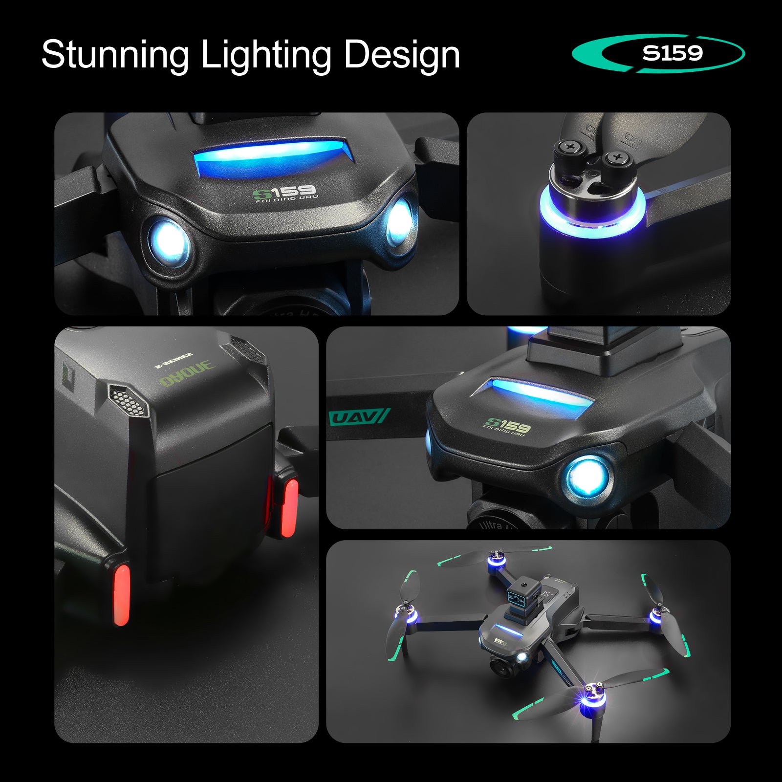 S159 Drone - 5G Wifi 8k Camera Aerial Photography With Screen Remote Controller