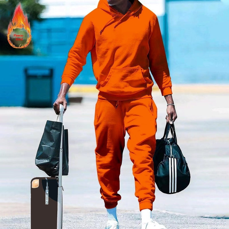 Men's Loose-Fit Two-Piece Sports Sweatshirt Set