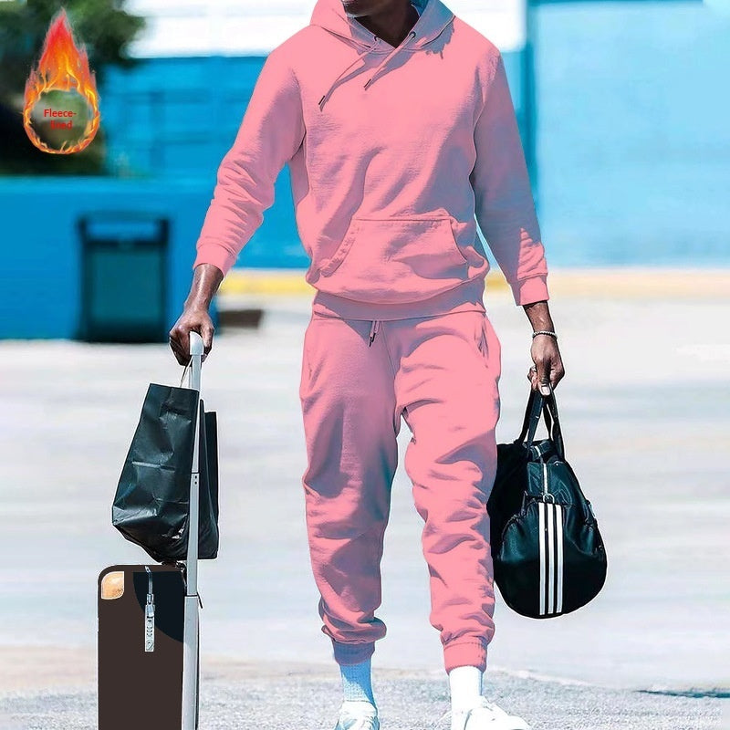 Men's Loose-Fit Two-Piece Sports Sweatshirt Set