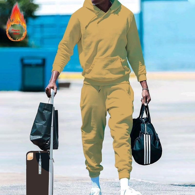 Men's Loose-Fit Two-Piece Sports Sweatshirt Set