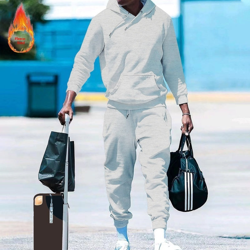 Men's Loose-Fit Two-Piece Sports Sweatshirt Set