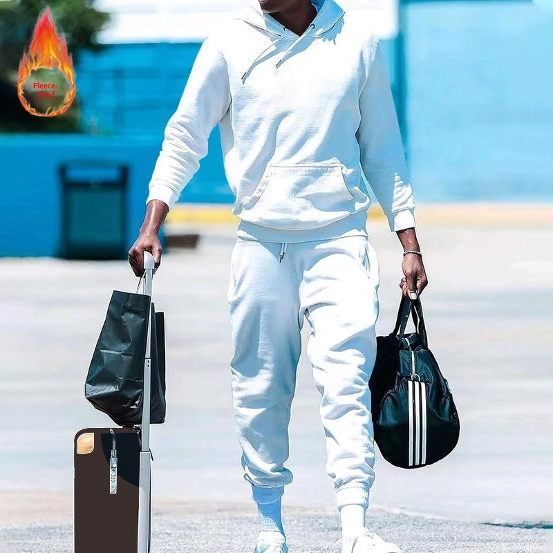 Men's Loose-Fit Two-Piece Sports Sweatshirt Set